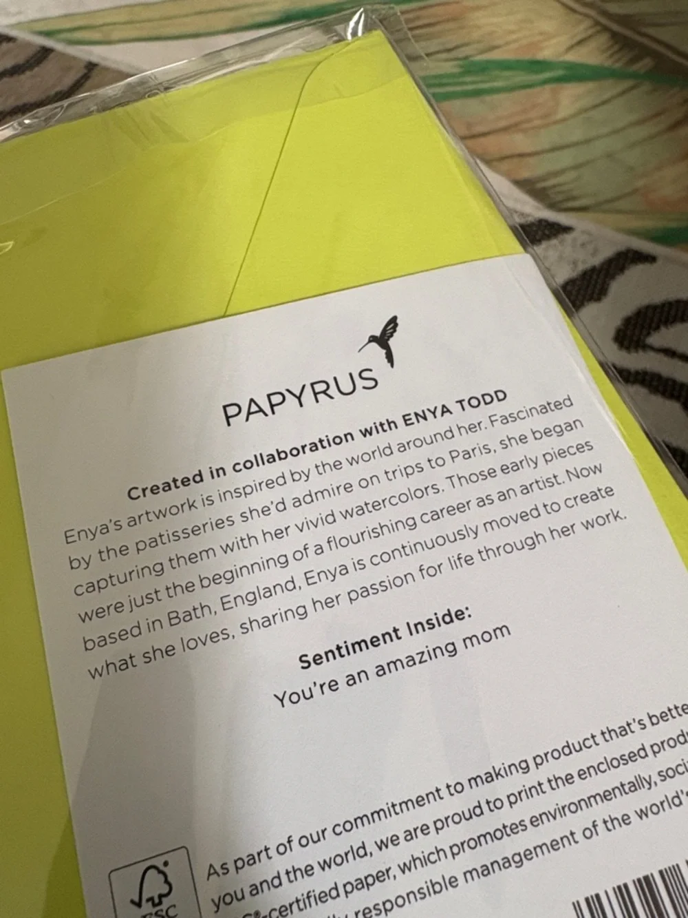 🆕Papyrus Lemon Blossoms Mother’s Day Greeting Card